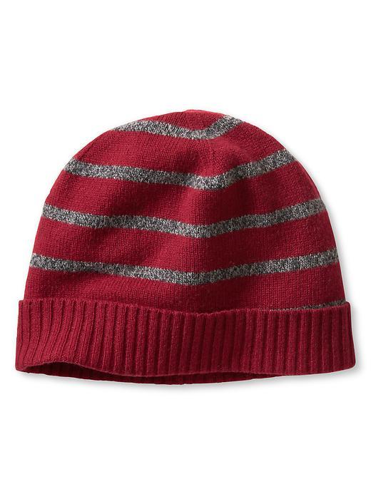 Banana Republic Mens Striped Beanie Size One Size - Red Stripe
