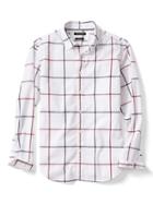 Banana Republic Camden Fit Custom Wash Large Plaid Shirt - Red