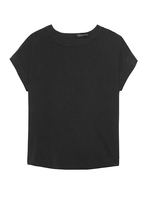 Banana Republic Womens Perfect Tee Black Size Xxs