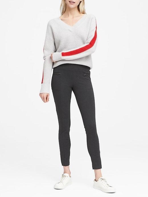 Banana Republic Womens Ponte Moto Legging Slate Size Xs