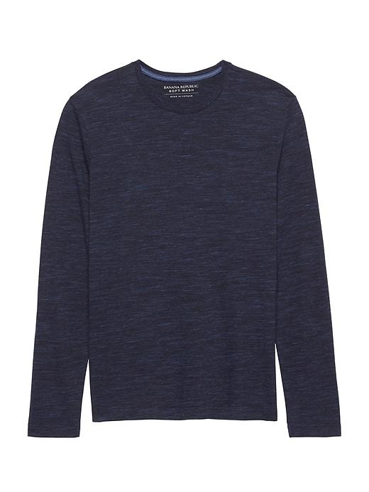 Banana Republic Mens Soft-wash Crew-neck T-shirt Navy Heather Size Xs