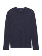 Banana Republic Mens Soft-wash Crew-neck T-shirt Navy Heather Size Xs