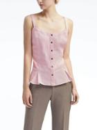 Banana Republic Womens Button Front Cami - Pink Pearl