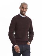 Banana Republic Mens Heritage Multi Stitch Sweater Pullover Size L Tall - Black Rose