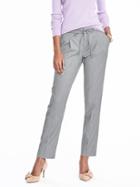 Banana Republic Womens Drawcord Pant Size 8 Long - Light Gray