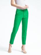 Banana Republic Womens Avery Fit Green Lightweight Wool Pant - Green