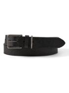 Banana Republic Mens D-ring Keeper Leather Belt Matte Black Size 34