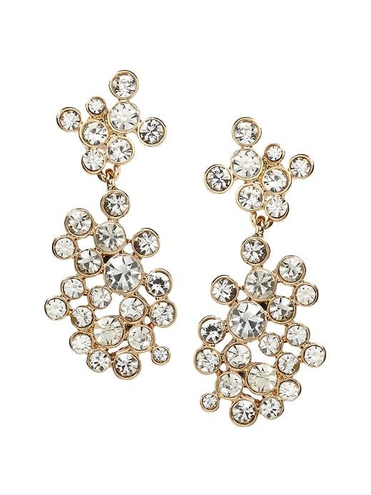 Banana Republic Womens Sparkle Cluster Drop Earring Gold Size One Size