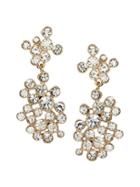 Banana Republic Womens Sparkle Cluster Drop Earring Gold Size One Size