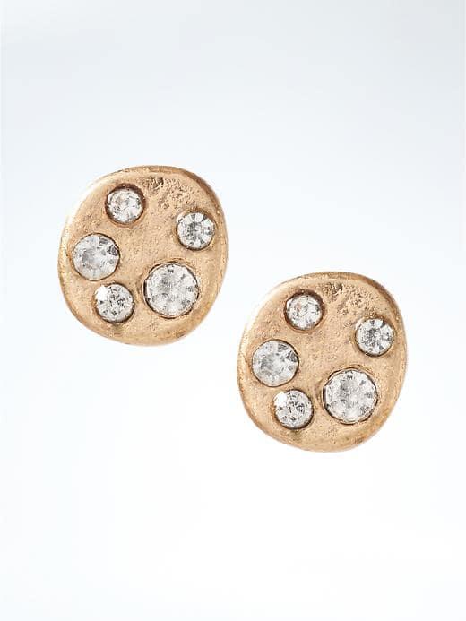 Banana Republic Gold Coin Stud Earrings - Gold