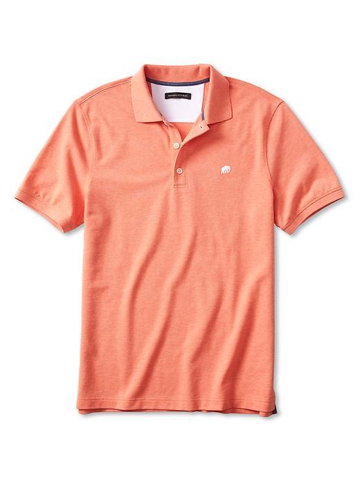 Banana Republic Mens Signature Pique Polo Size L Tall - Orange Heather
