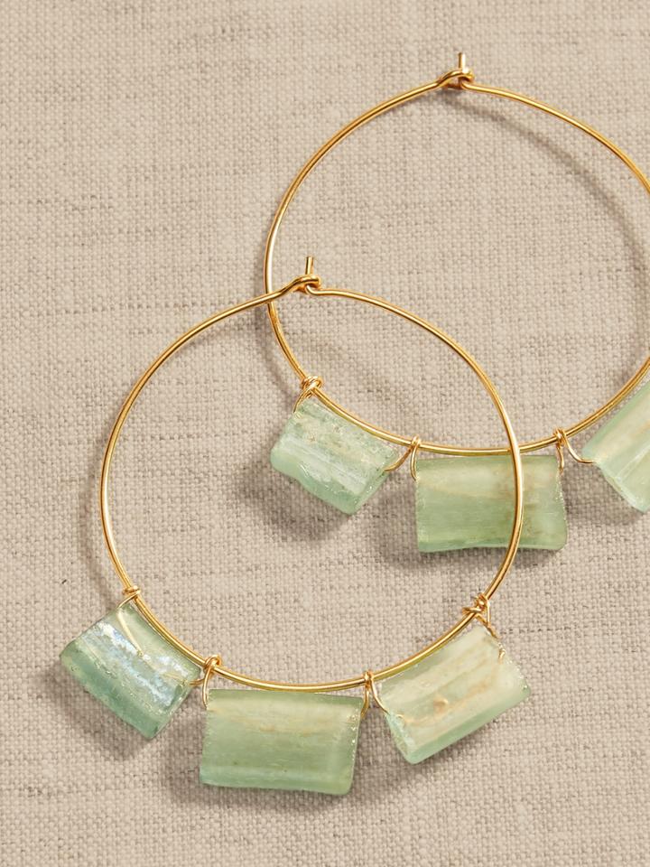 Roman Glass Hoops | Aureus + Argent