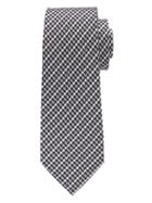 Banana Republic Mens Micro Check Silk Nanotex Tie Black Size One Size