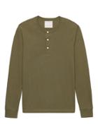 Banana Republic Mens Heritage Long-sleeve Henley Mineral Green Size L