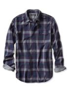 Banana Republic Mens Slim Fit Check Luxe Flannel Shirt Size L Tall - Blue