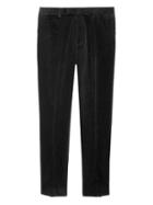 Banana Republic Mens Slim Italian Corduroy Suit Trouser Dark Charcoal Gray Size 28w
