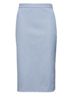 Banana Republic Womens Bi-stretchpencil Skirt With Side Slit Light Blue Size 2