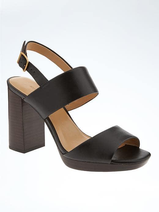 Banana Republic Block Heel Sandal - Black