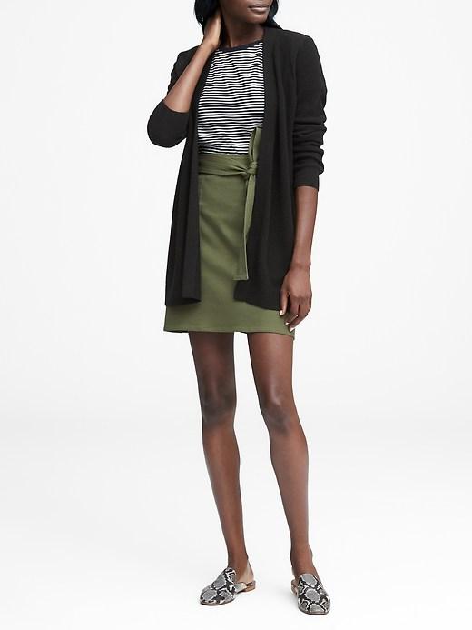 Banana Republic Womens Wool-cashmere Blend Ribbed Cardigan Sweater Black Size Xxl