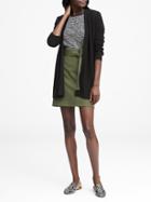Banana Republic Womens Wool-cashmere Blend Ribbed Cardigan Sweater Black Size Xxl