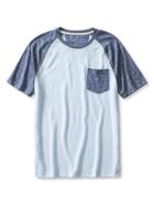 Banana Republic Mens Vintage Colorblock Tee Size L Tall - Cerulean Blue