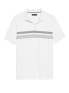 Banana Republic Mens Luxury-touch Chest Stripe Polo Shirt White Size L