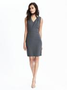 Banana Republic Womens Deep Vee Dress Size 0 Petite - Dark Gray