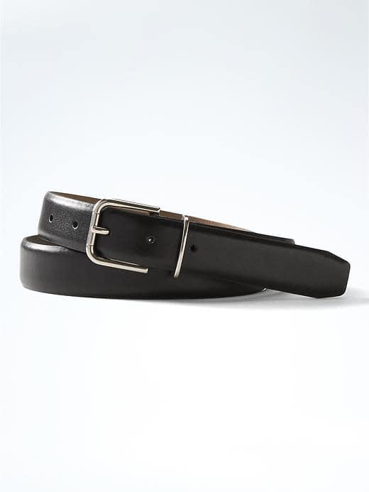 Banana Republic Mens Feather Edge Belt - Black