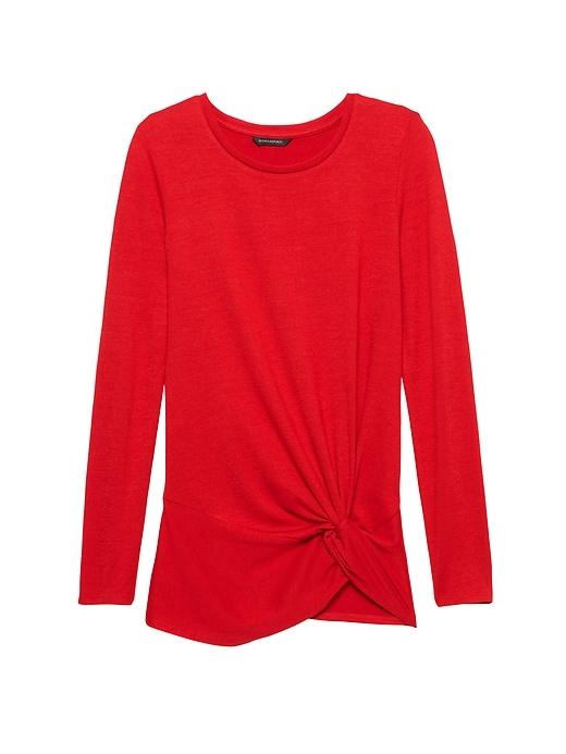 Banana Republic Womens Luxespun Twist-front T-shirt Ultra Red Size L