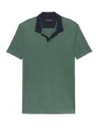 Banana Republic Mens Luxury-touch Polo Shirt Mid Green Heather Size Xl