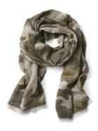 Banana Republic Mens Camouflage Wool Scarf Greek Olive Size One Size