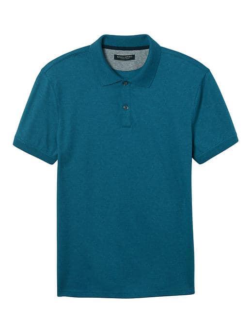 Banana Republic Slim Luxury Touch Polo - Turquoise Powder
