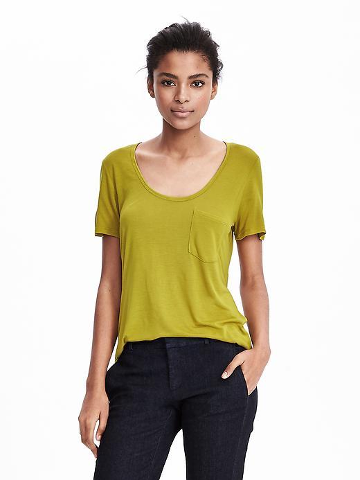 Banana Republic Womens Modal Scoop Neck Tee Size L - Tipo