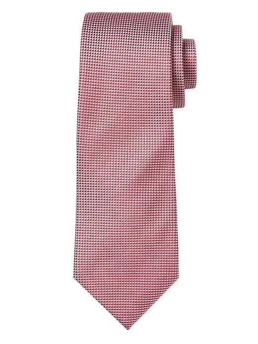 Banana Republic Mens Micro Geo Silk Nanotex Tie Wispy Pink Size One Size