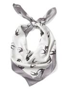 Banana Republic Swallow Print Square Scarf - White