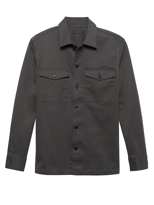 Banana Republic Mens Rapid Movement Shirt Jacket Charcoal Gray Size M