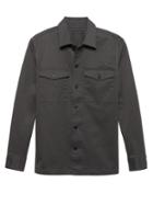 Banana Republic Mens Rapid Movement Shirt Jacket Charcoal Gray Size M