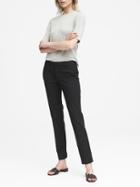 Banana Republic Womens Ryan Slim Straight-fit Machine-washable Bi-stretch Pant Black Size 0