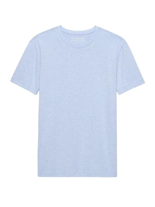 Banana Republic Mens Authentic Supima Cotton Crew-neck T-shirt Heather Light Blue Size Xl