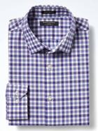 Banana Republic Mens Camden Fit Non Iron Stretch Check Shirt - Montego Bay Blue