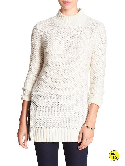 Banana Republic Factory Textured Mock Neck Sweater Size L - Flurry