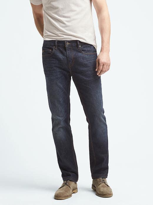 Banana Republic Mens Slim Dark Wash Jean - Indigo