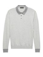 Banana Republic Silk Cotton Cashmere Sweater Polo Shirt