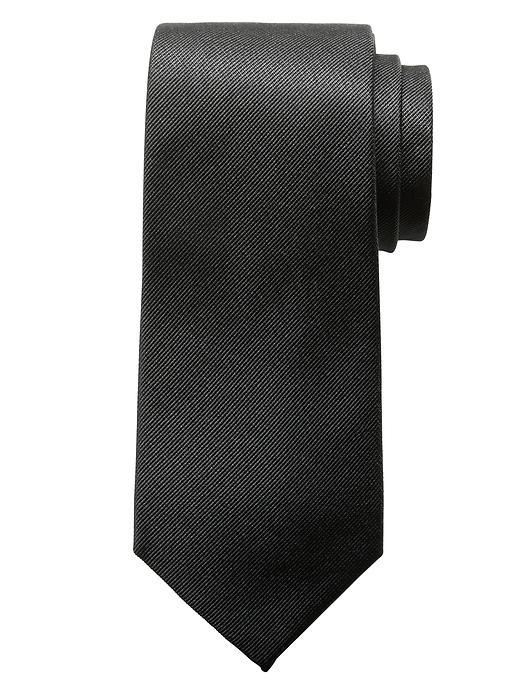 Banana Republic Solid Silk Tie Size One Size - Black