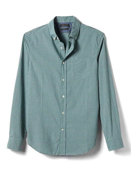 Banana Republic Mens Grant Fit Custom Wash Shirt - Preppy Navy