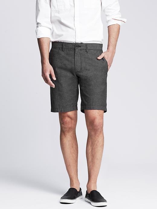Banana Republic Aiden Slim Chambray Short Size 28w - Dark Gray