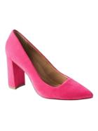 Banana Republic Womens Madison 12-hour Block-heel Pump Hot Pink Suede Size 7