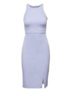 Banana Republic Womens Bi-stretch Racer-neck Sheath Dress Violet Skies Size 14