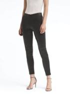 Banana Republic Womens Devon Fit Stretch Leather Legging - Black