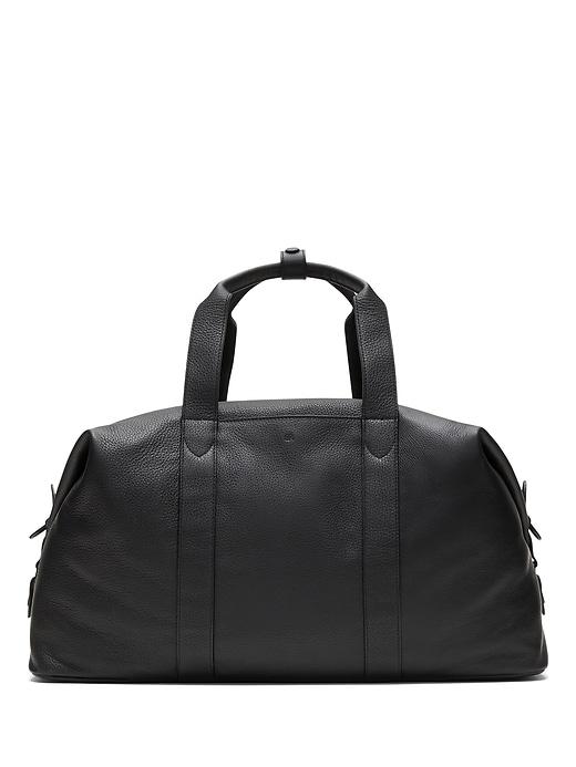 Banana Republic Mens Leather Duffel Bag Black Size One Size